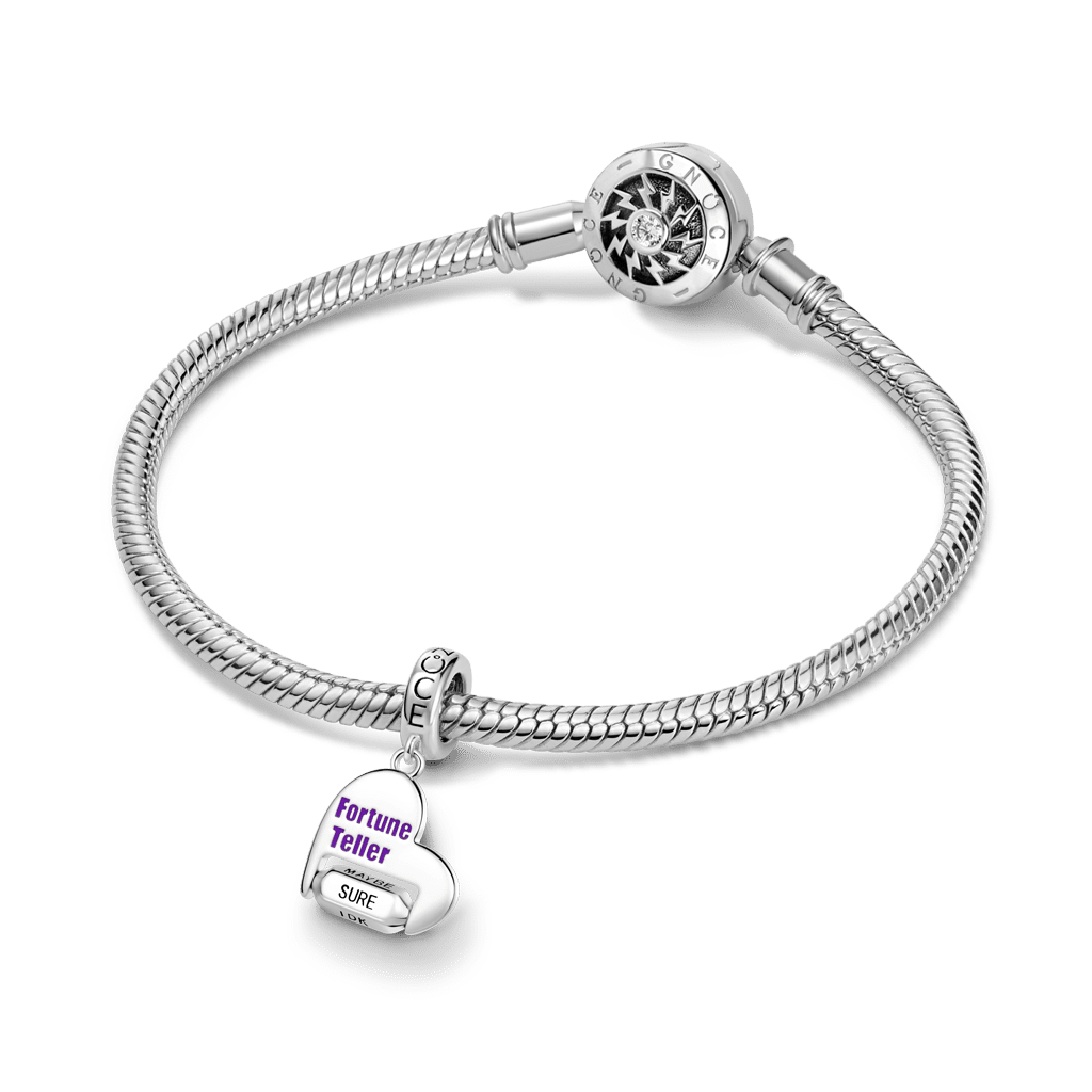 Gnoce Heart Rotating Fortune Teller Pendant Dangle Charm_4