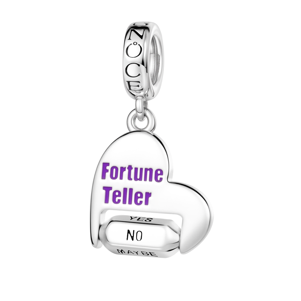Gnoce Heart Rotating Fortune Teller Pendant Dangle Charm_1