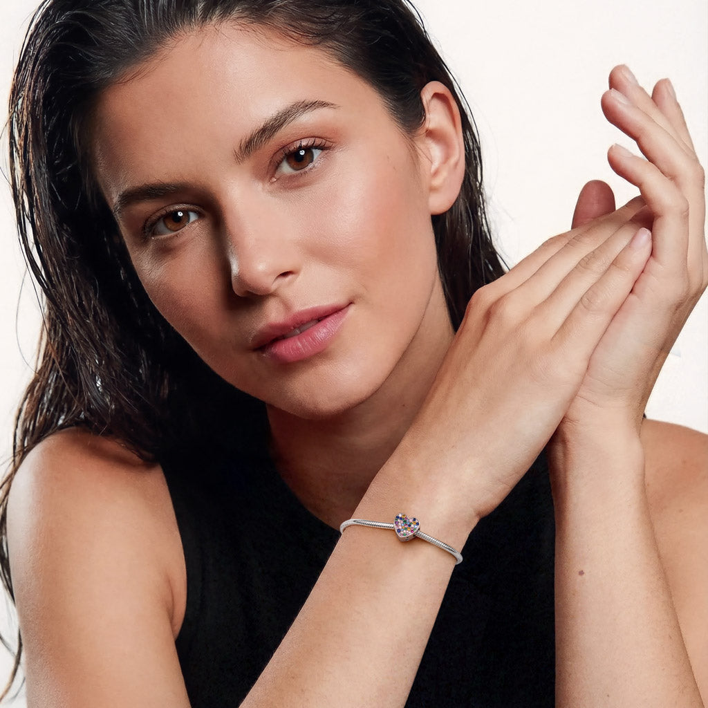 Gnoce Colorful Heart-Shaped Engravable Charm_4