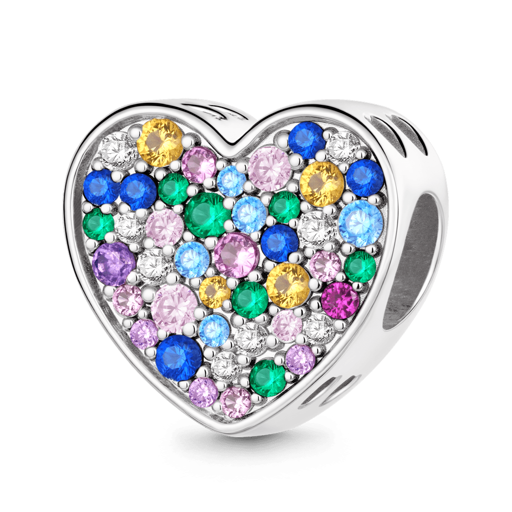 Gnoce Colorful Heart-Shaped Engravable Charm_1