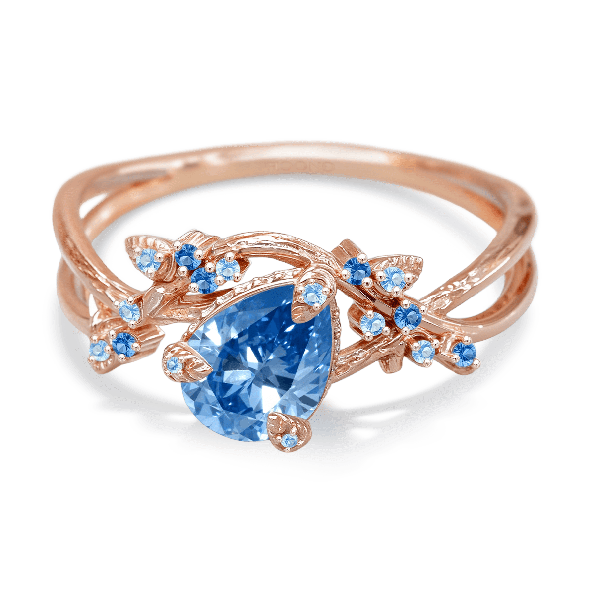 Gonce Nature-Inspired Vine Pear-Cut Engagement Ring_1