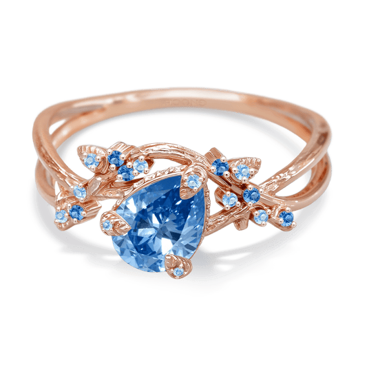 Gonce Nature-Inspired Vine Pear-Cut Engagement Ring_1