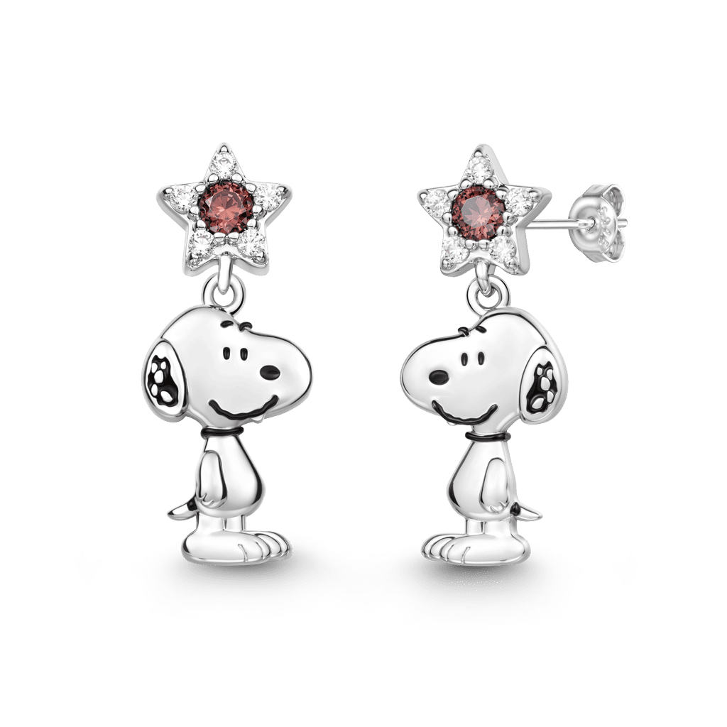 Gnoce Peanuts Snoopy Star Drop Earrings_1