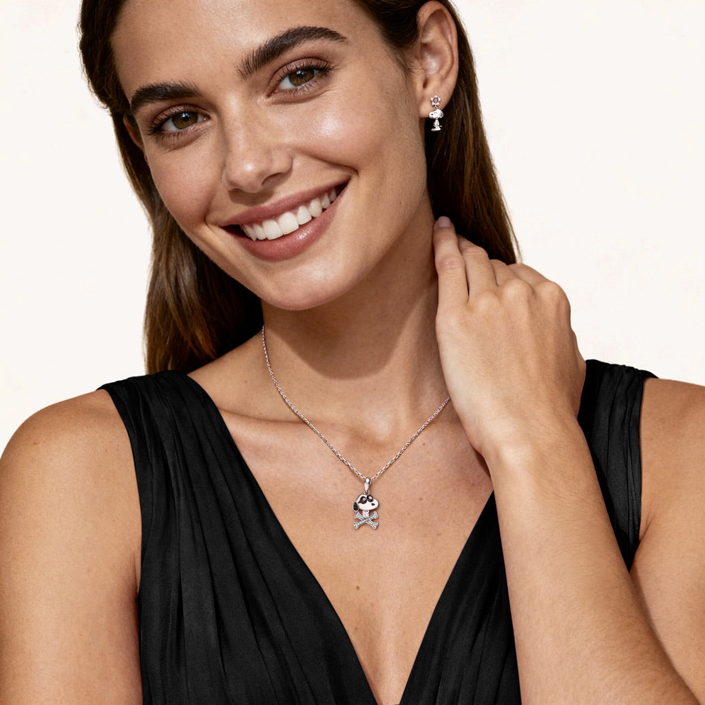 Gnoce Peanuts Snoopy Star Drop Earrings_3