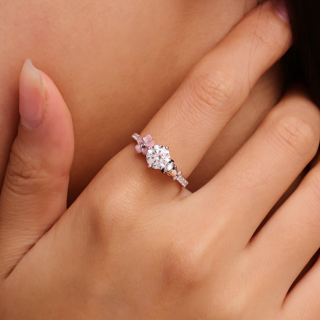 Gnoce Peanuts Snoopy Flower Round-Cut Ring_2