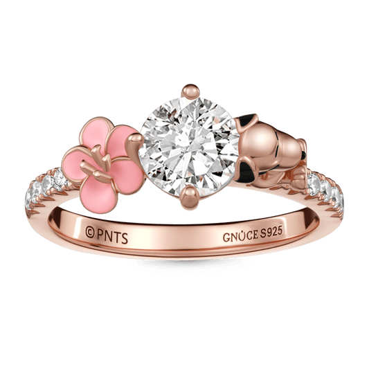 Gnoce Peanuts Snoopy Flower Round-Cut Ring_1