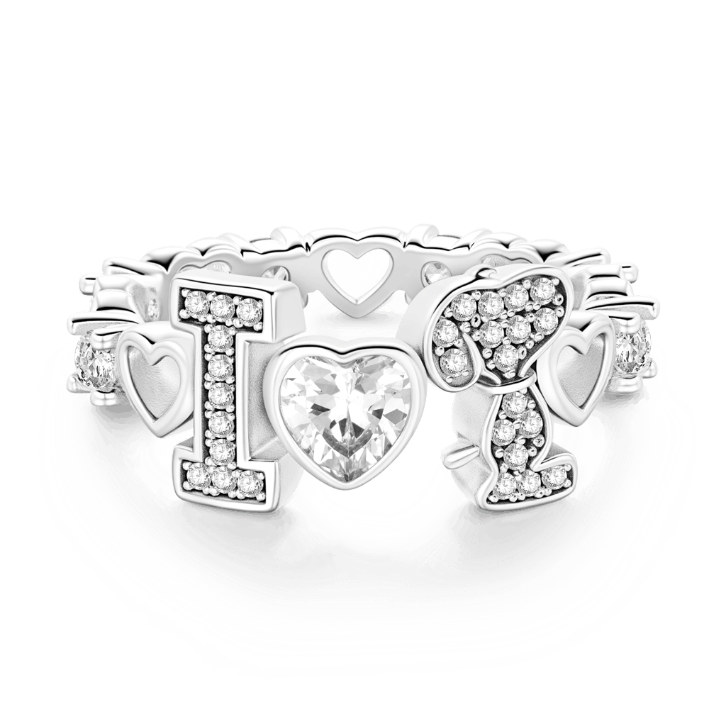 Gnoce Peanuts Snoopy Heart-Cut Ring_1