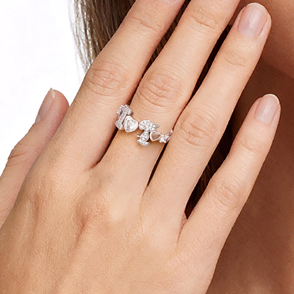 Gnoce Peanuts Snoopy Heart-Cut Ring_2