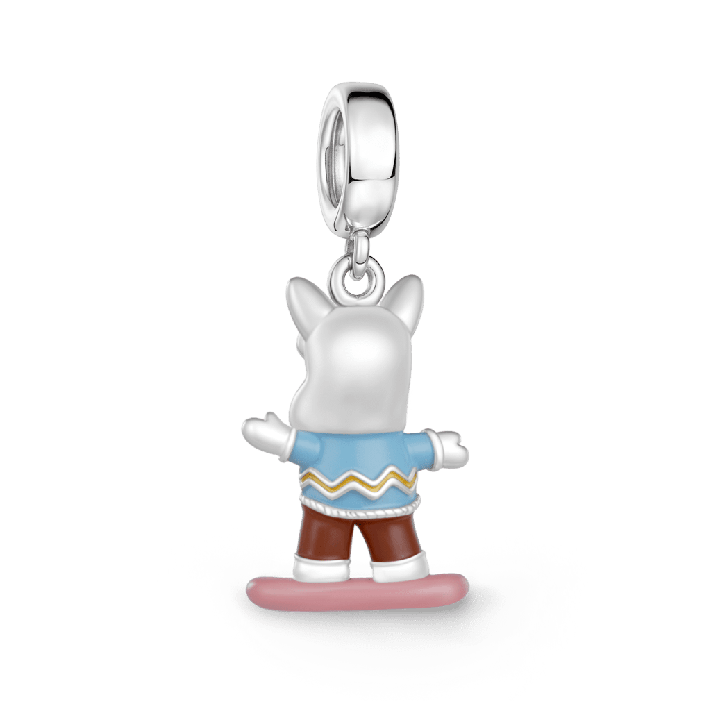 Gnoce Skateboard Dog Pendant Dangle Charm_5