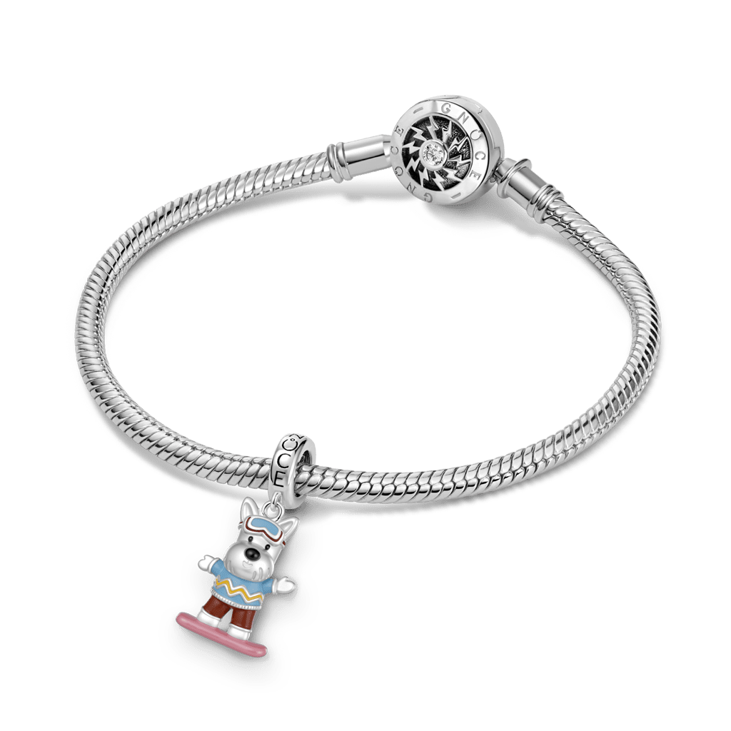 Gnoce Skateboard Dog Pendant Dangle Charm_3