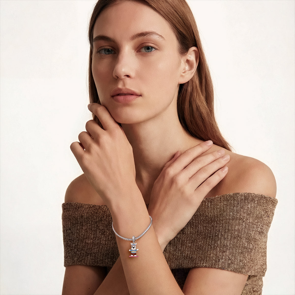 Gnoce Skateboard Dog Pendant Dangle Charm_4