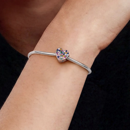 Gnoce Colorful Heart-Shaped Engravable Charm_2