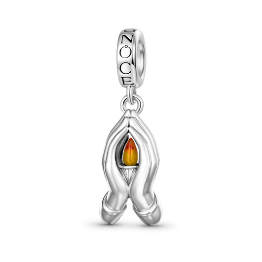 Gnoce Holding Fire In Both Hands Glow-in-the-Dark Pendant Dangle Charm_1