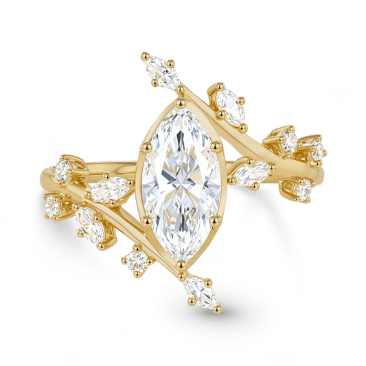 Gnoce Nature-Inspired Vine Marquise-Cut Engagement Ring_1