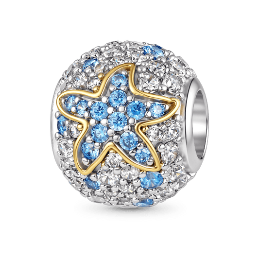 Gnoce Starfish Charm Platinum-plated Silver Blend_1