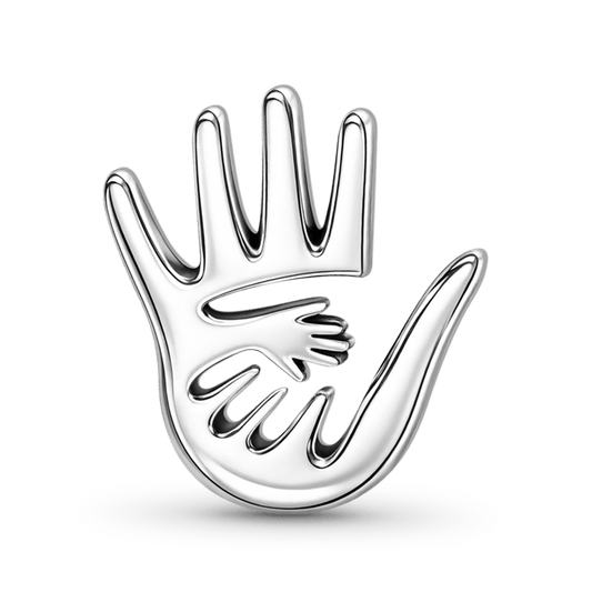 Gnoce Hand In Hand Charm Platinum-plated Silver Blend_1