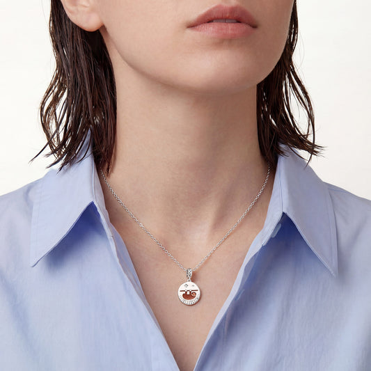 Gnoce Sloth Charm Platinum-plated Silver Blend_2