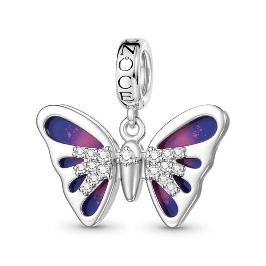 Gnoce Butterfly Charm Platinum-plated Silver Blend_1