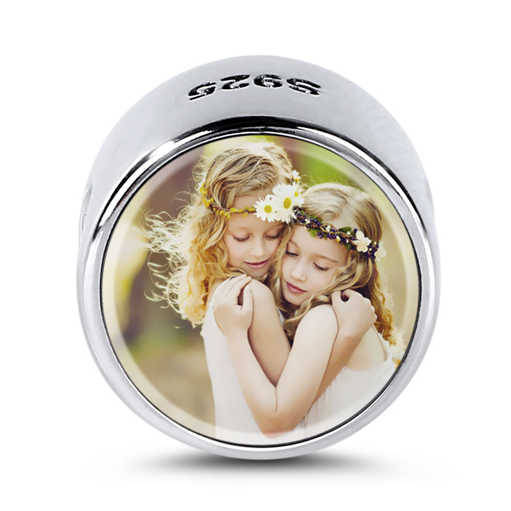 Gnoce "Only for You " Elegant Round Shape Engravable Personalized 925 Sterling Silver Simple Charm_2