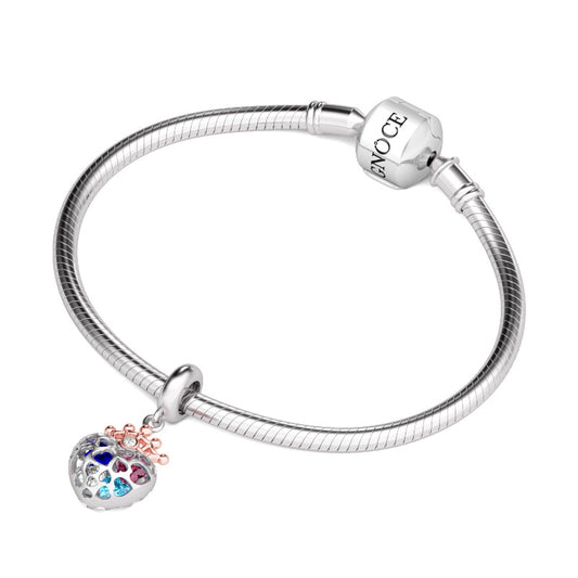 Gnoce "Fantastic Crown"  Hollow Love Heart Pendant Sterling Silver-Fit for Pendant & Chocker Necklace_3