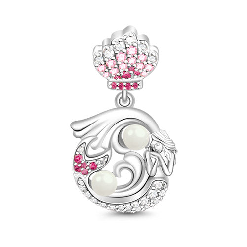 Gnoce "Tears of Mermaid"Pearl Mermaid 925 Sterling Silver Charm Pendant Locket for Bracelet/Necklace_1