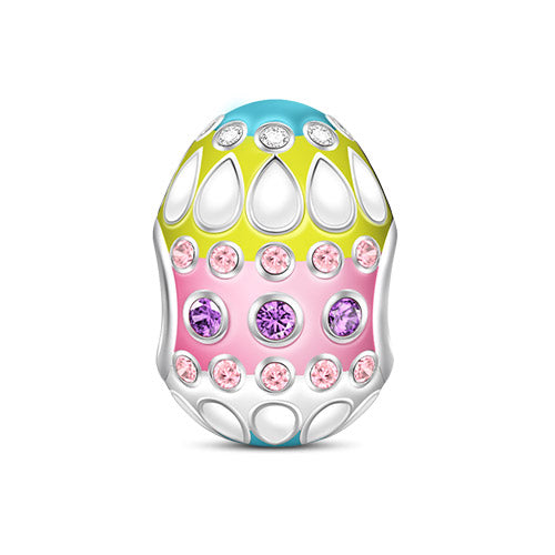 Gnoce "Easter Gift" Multicolor Easter Egg 925 Sterling Silver Charm Bead_1