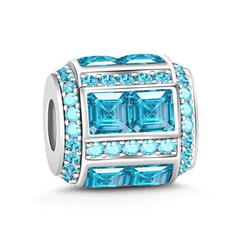 Gnoce "December Birthstone to Be Pride of Your Birth Month" Made of 925 Sterling Silver Turquoise Birthstone Charm_1