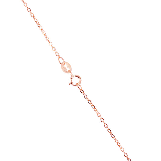 Gnoce "With You Together" Handcrafted 925 Sterling Silver Basic Cassic Style Necklace 18K Rose Gold Plated_2