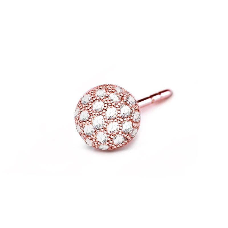 Gnoce "Someone Like You" Sterling Silver Basic Stud Earring 18k Rose Gold Plated_1