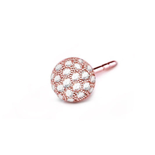 Gnoce "Someone Like You" Sterling Silver Basic Stud Earring 18k Rose Gold Plated_1