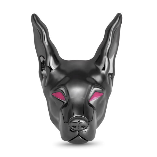 Gnoce "Alert Police" Doberman Pinscher Dog Charm Bead Black Plated Sterling Silver_1