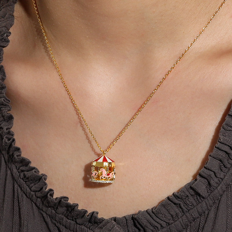 Merry-Go-Round Necklace 925 Sterling Silver 18k Gold Plated_3