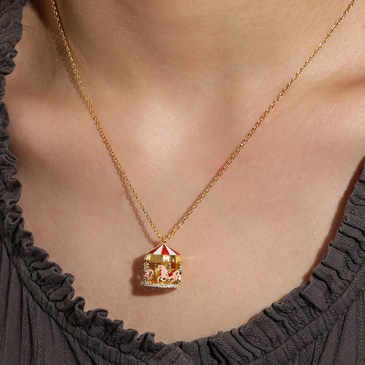 Merry-Go-Round Necklace 925 Sterling Silver 18k Gold Plated_3
