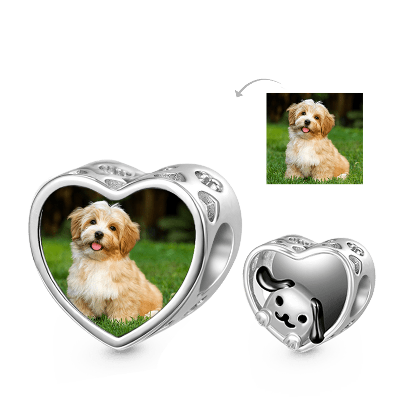Dog photo charm deals