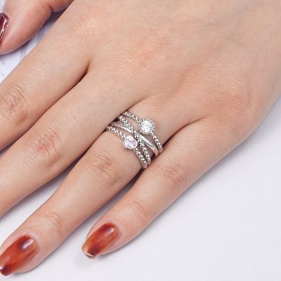 Beaded Stackable Ring Set