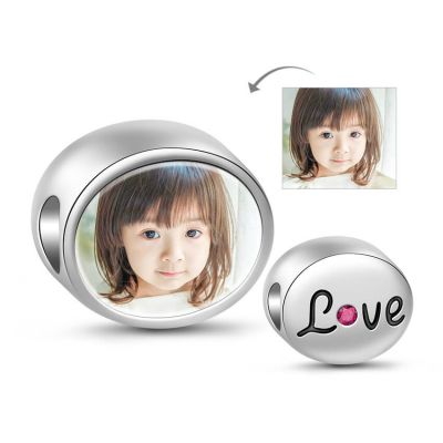 Engraved Love Photo Charm