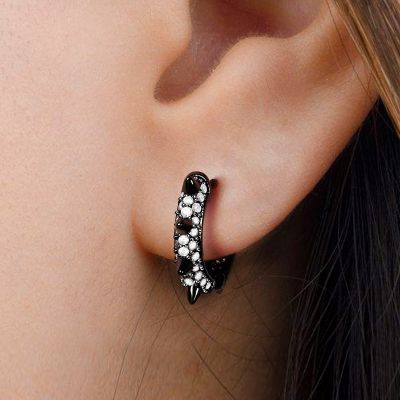 Black Mohawk Earrings